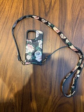 Bandolier Hailey Side Slot Leather Crossbody.  iPhone 14 ProMax.